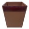 Dacasso Mocha Leather Square Waste Basket AG-3003 - alternate 2
